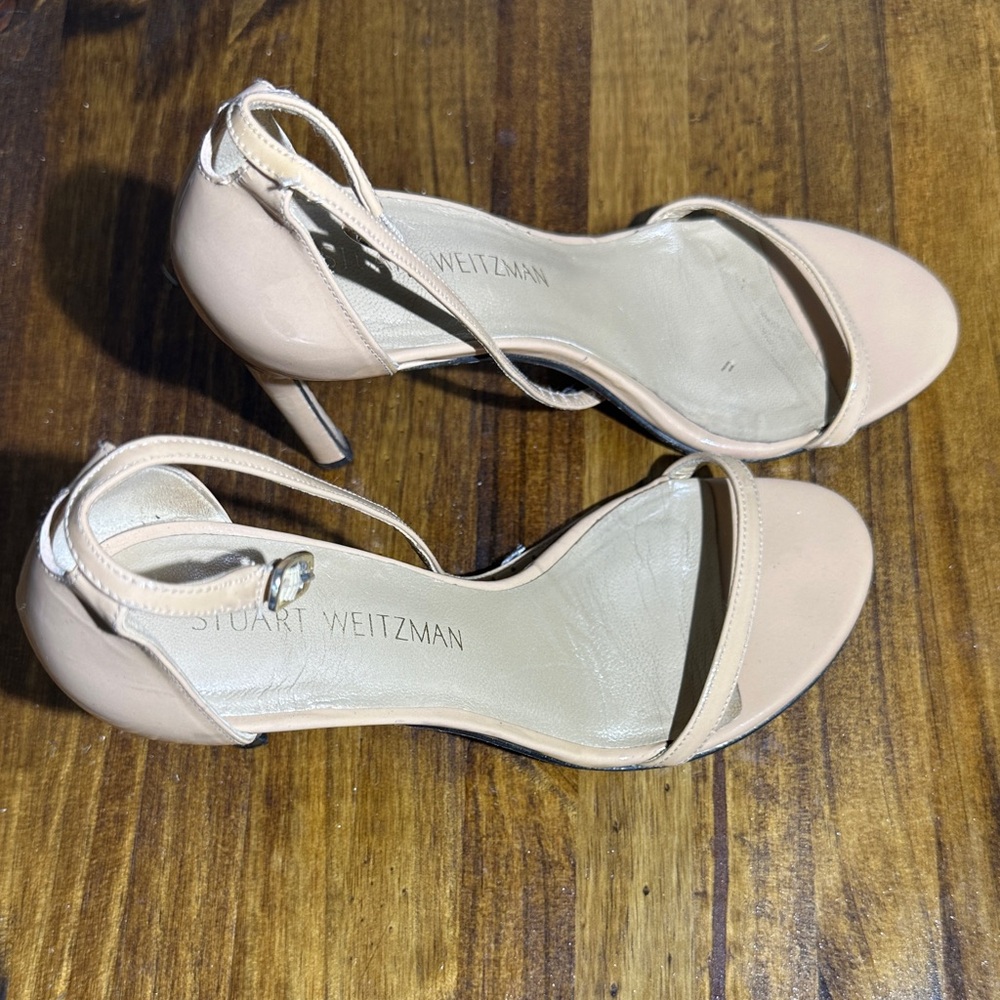 Stuart Weitzman Blush Strap Heels - image 1